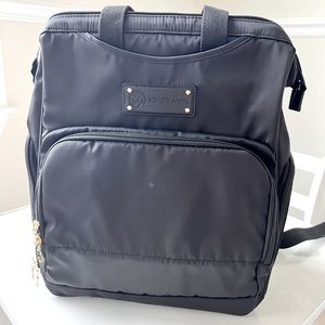 Sarah Wells black pump backpack